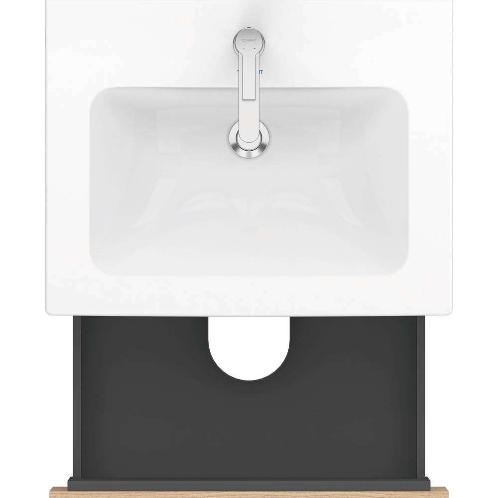 L-Cube Two Drawer Wall-Mount Vanity Unit Concrete Gray