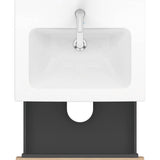 L-Cube Two Drawer Wall-Mount Vanity Unit Concrete Gray