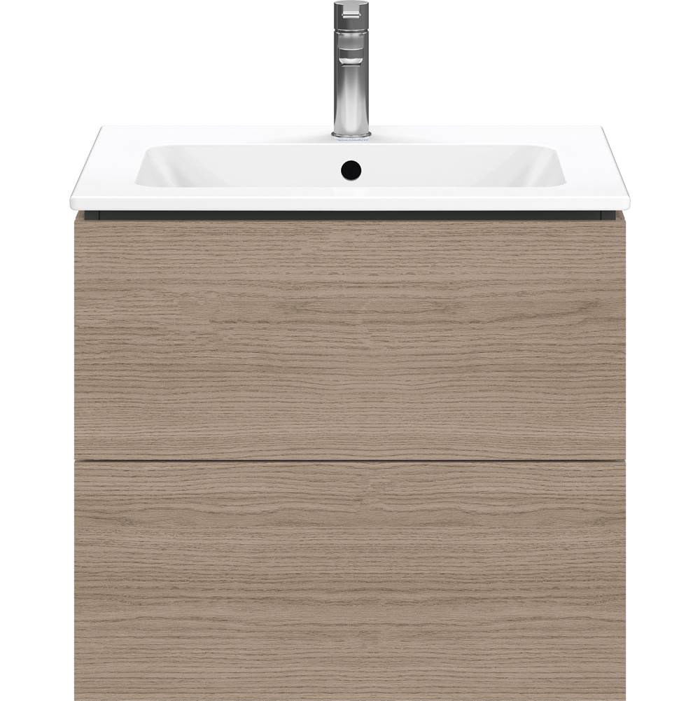 L-Cube Two Drawer Wall-Mount Vanity Unit Concrete Gray