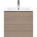 L-Cube Two Drawer Wall-Mount Vanity Unit Concrete Gray