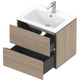 L-Cube Two Drawer Wall-Mount Vanity Unit Concrete Gray