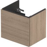 L-Cube Two Drawer Wall-Mount Vanity Unit Concrete Gray