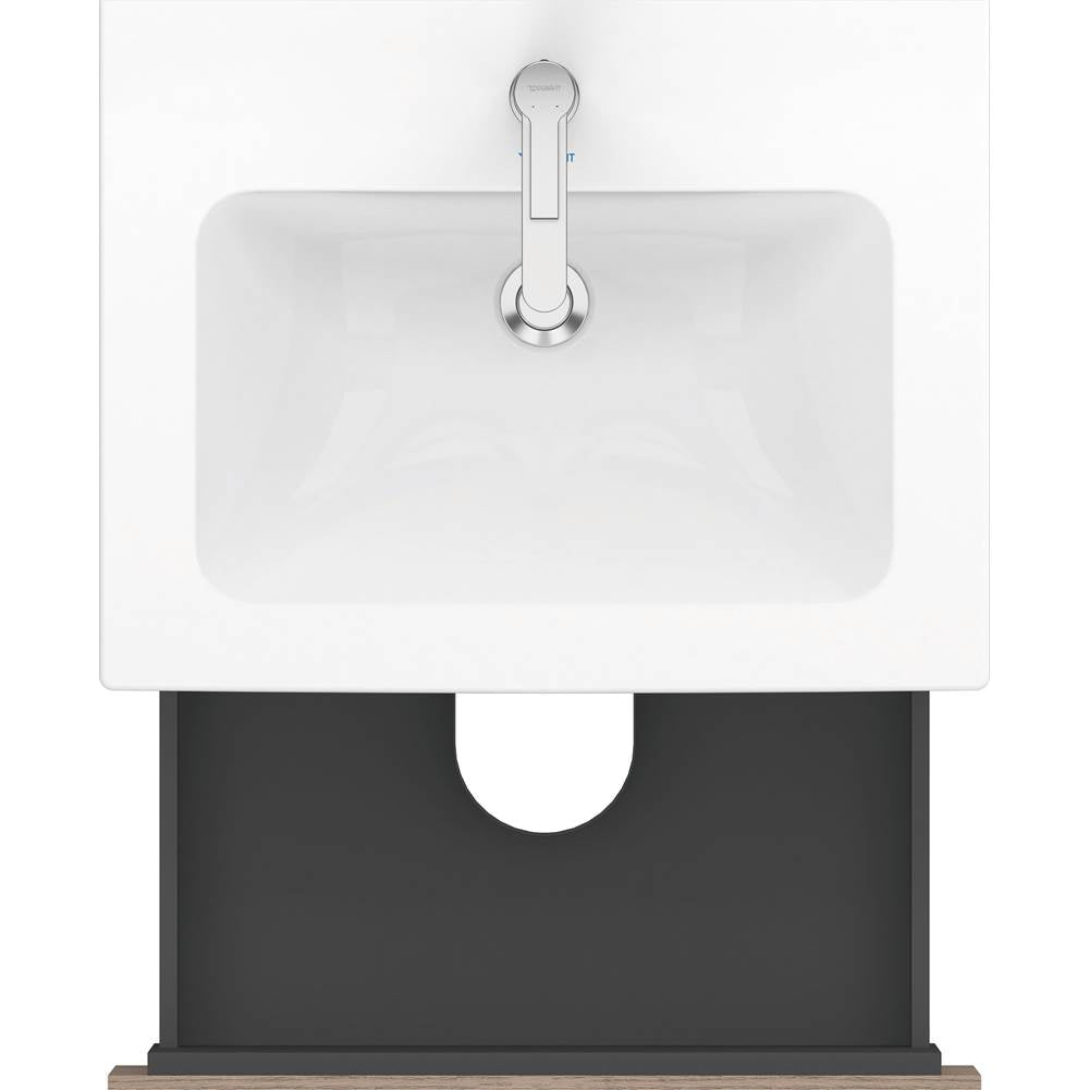 L-Cube Two Drawer Wall-Mount Vanity Unit Concrete Gray