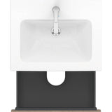 L-Cube Two Drawer Wall-Mount Vanity Unit Concrete Gray
