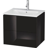 Duravit - L-Cube Two Drawer Wall-Mount Vanity Unit Black - Black High Gloss