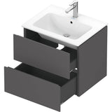 L-Cube Two Drawer Wall-Mount Vanity Unit Concrete Gray