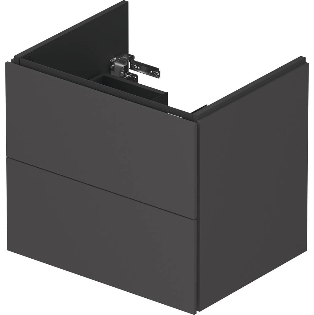 L-Cube Two Drawer Wall-Mount Vanity Unit Concrete Gray