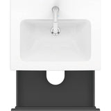 L-Cube Two Drawer Wall-Mount Vanity Unit Concrete Gray