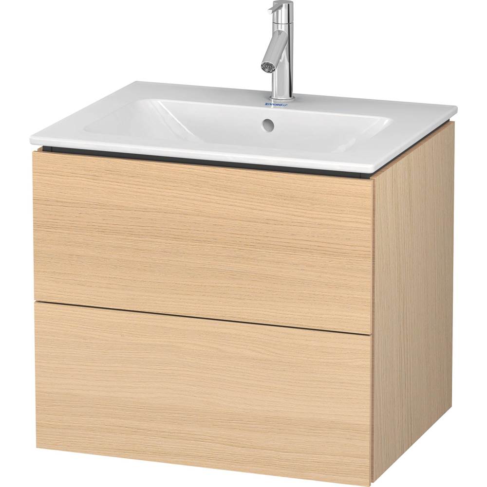 Duravit - L-Cube Two Drawer Wall-Mount Vanity Unit Mediterranean Oak - Mediterranean Oak