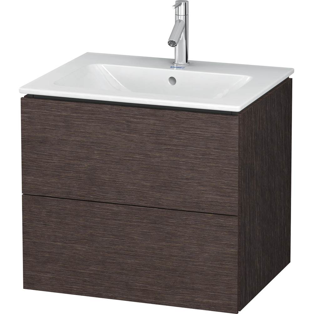 Duravit - L-Cube Two Drawer Wall-Mount Vanity Unit Dark Brushed Oak - Dark Brushed Oak