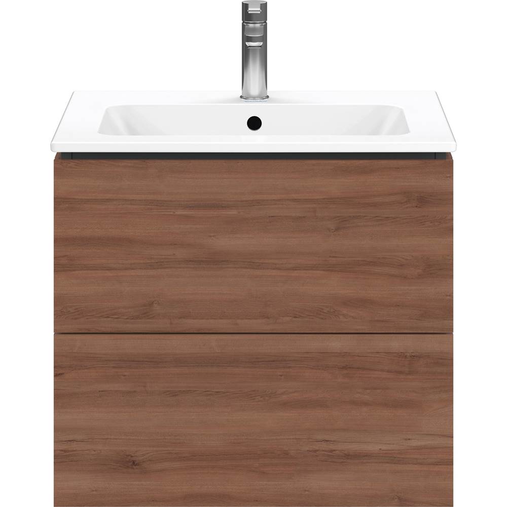 L-Cube Two Drawer Wall-Mount Vanity Unit Concrete Gray