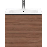 L-Cube Two Drawer Wall-Mount Vanity Unit Concrete Gray