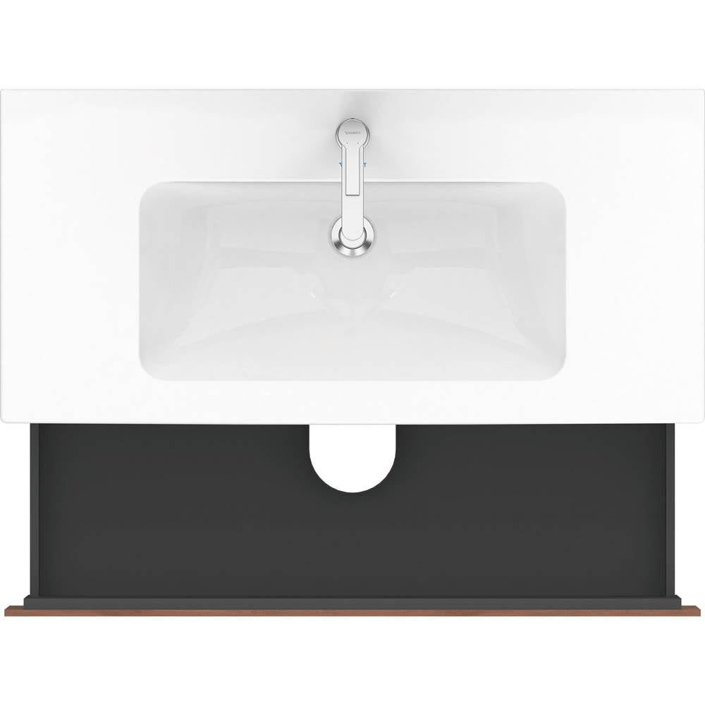 L-Cube Two Drawer Wall-Mount Vanity Unit Concrete Gray