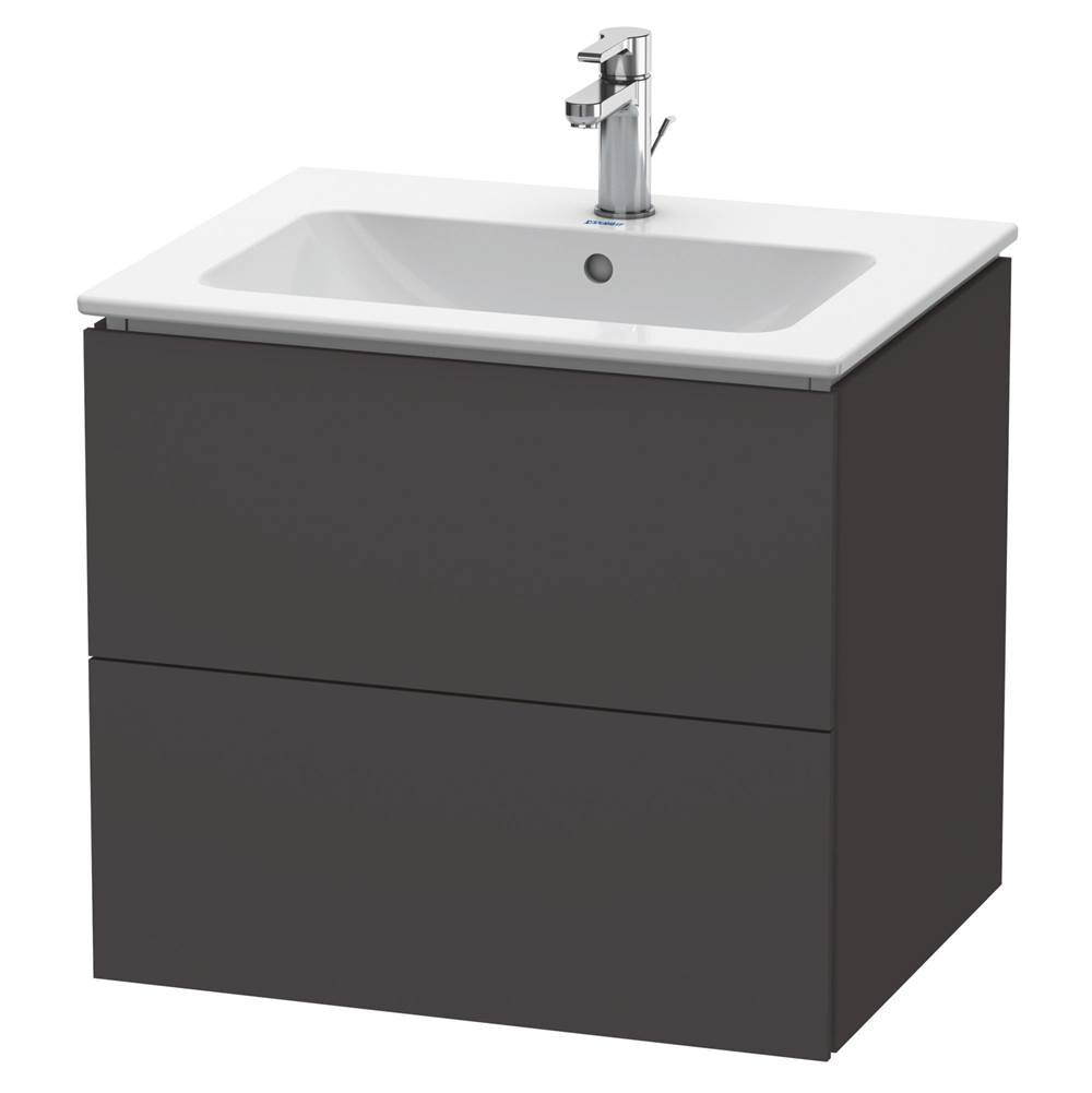 Duravit - L-Cube Two Drawer Wall-Mount Vanity Unit Graphite - Graphite Super Matte