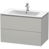 Duravit - L-Cube Two Drawer Wall-Mount Vanity Unit Concrete Gray - Concrete Gray Matte
