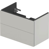 L-Cube Two Drawer Wall-Mount Vanity Unit Concrete Gray