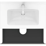 L-Cube Two Drawer Wall-Mount Vanity Unit Concrete Gray