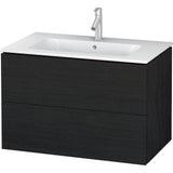 Duravit - L-Cube Two Drawer Wall-Mount Vanity Unit Oak Black - Black Oak