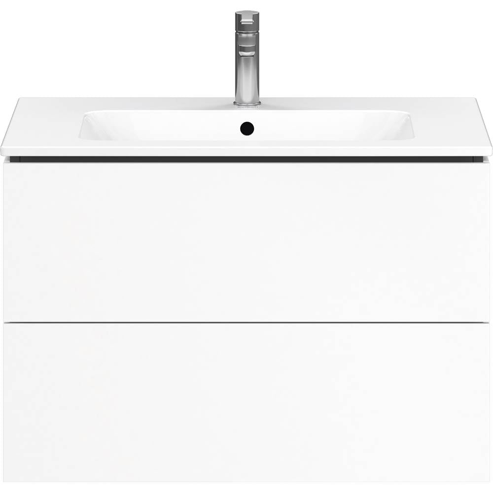 L-Cube Two Drawer Wall-Mount Vanity Unit Concrete Gray