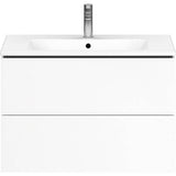 L-Cube Two Drawer Wall-Mount Vanity Unit Concrete Gray