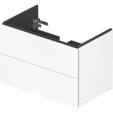 L-Cube Two Drawer Wall-Mount Vanity Unit Concrete Gray