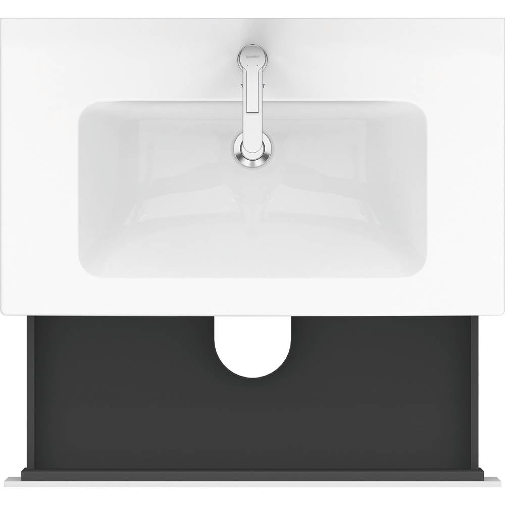 L-Cube Two Drawer Wall-Mount Vanity Unit Concrete Gray