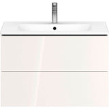 L-Cube Two Drawer Wall-Mount Vanity Unit Concrete Gray