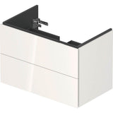 L-Cube Two Drawer Wall-Mount Vanity Unit Concrete Gray
