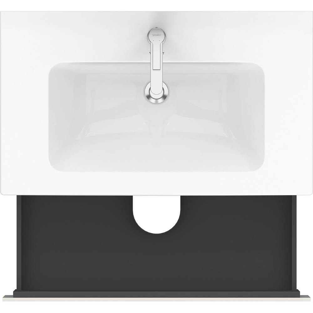 L-Cube Two Drawer Wall-Mount Vanity Unit Concrete Gray