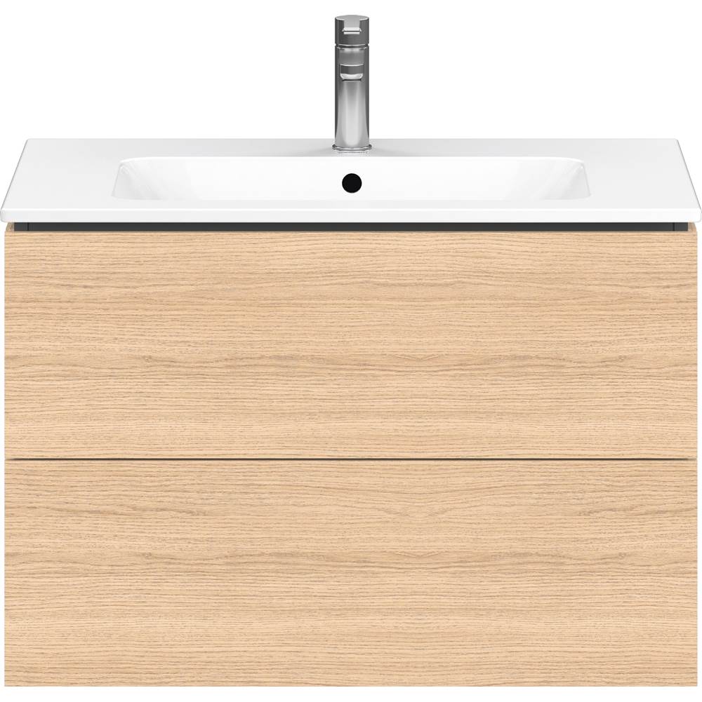 L-Cube Two Drawer Wall-Mount Vanity Unit Concrete Gray