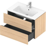 L-Cube Two Drawer Wall-Mount Vanity Unit Concrete Gray