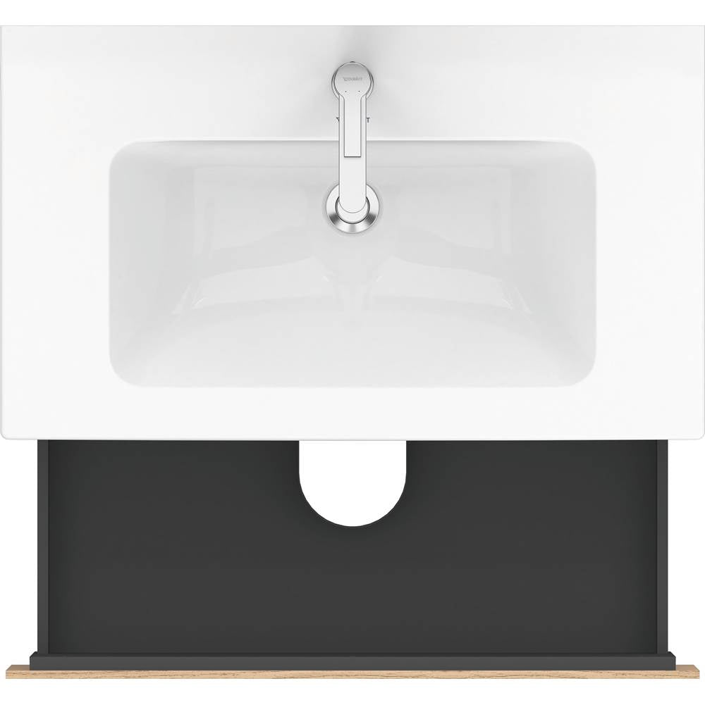 L-Cube Two Drawer Wall-Mount Vanity Unit Concrete Gray