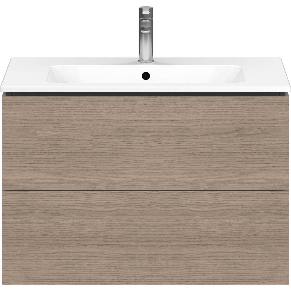 L-Cube Two Drawer Wall-Mount Vanity Unit Concrete Gray