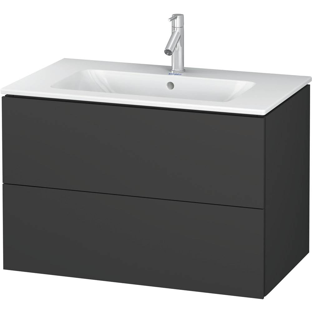 Duravit - L-Cube Two Drawer Wall-Mount Vanity Unit Graphite - Graphite Matte