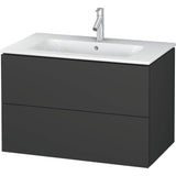 Duravit - L-Cube Two Drawer Wall-Mount Vanity Unit Graphite - Graphite Matte