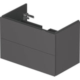 L-Cube Two Drawer Wall-Mount Vanity Unit Concrete Gray