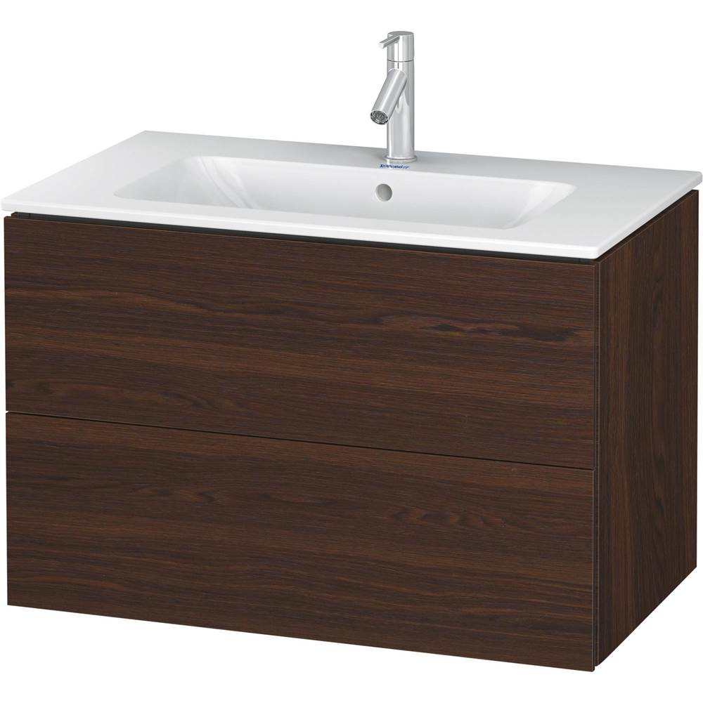 Duravit - L-Cube Two Drawer Wall-Mount Vanity Unit Walnut Brushed - Walnut Brushed