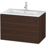 Duravit - L-Cube Two Drawer Wall-Mount Vanity Unit Walnut Brushed - Walnut Brushed