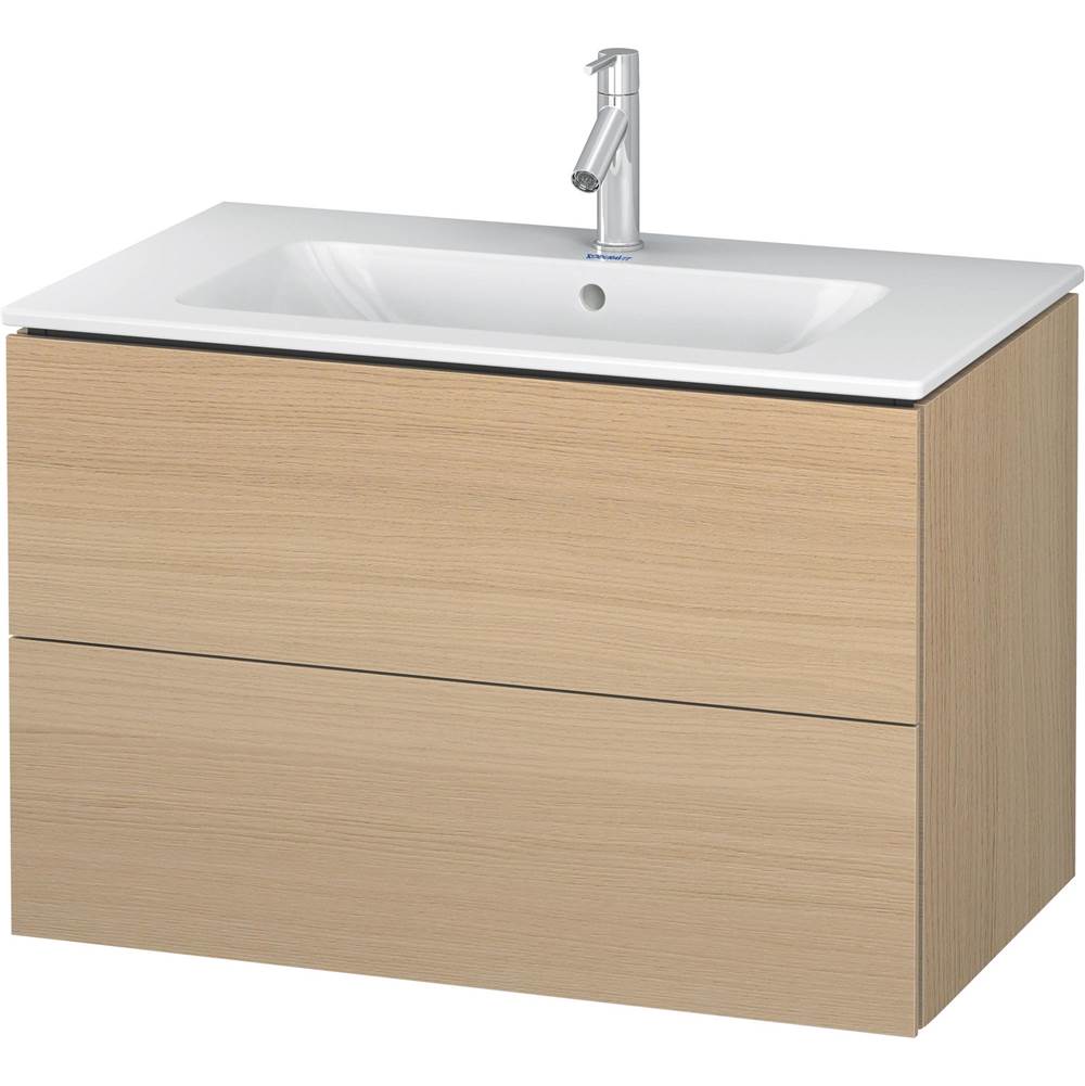 Duravit - L-Cube Two Drawer Wall-Mount Vanity Unit Mediterranean Oak - Mediterranean Oak