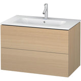 Duravit - L-Cube Two Drawer Wall-Mount Vanity Unit Mediterranean Oak - Mediterranean Oak