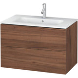 Duravit - L-Cube Two Drawer Wall-Mount Vanity Unit Walnut - Natural Walnut