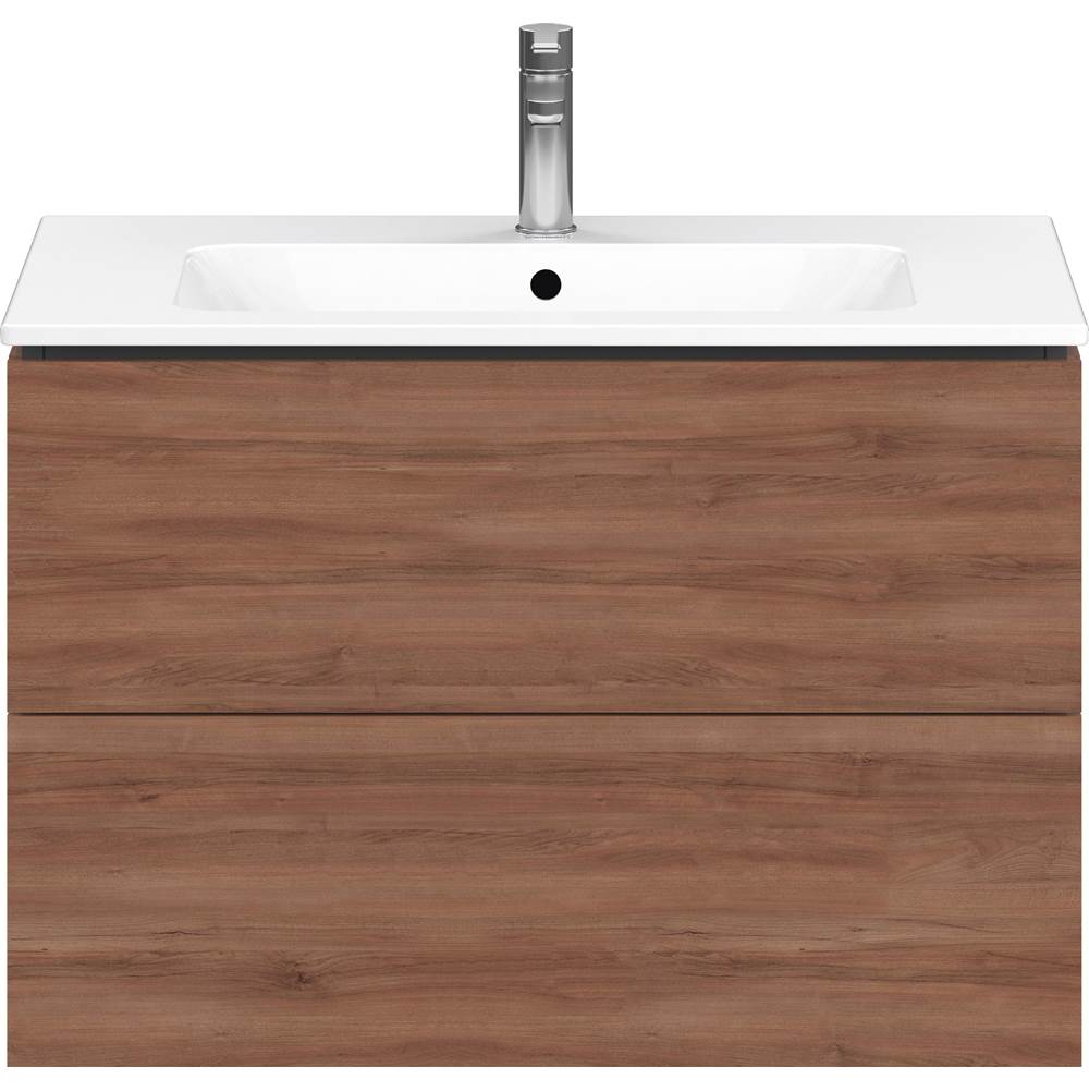 L-Cube Two Drawer Wall-Mount Vanity Unit Concrete Gray