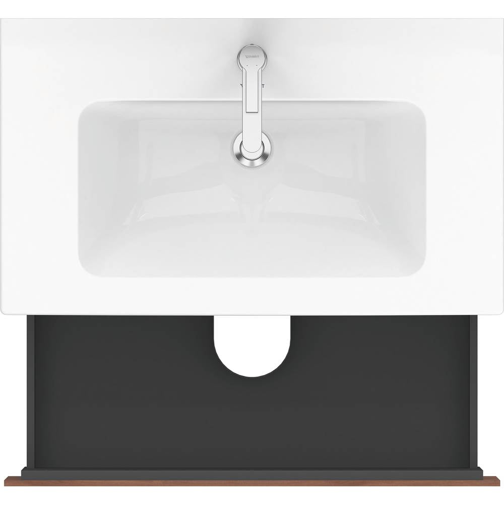 L-Cube Two Drawer Wall-Mount Vanity Unit Concrete Gray