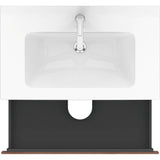 L-Cube Two Drawer Wall-Mount Vanity Unit Concrete Gray