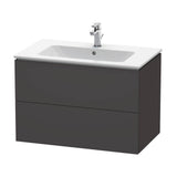 Duravit - L-Cube Two Drawer Wall-Mount Vanity Unit Graphite - Graphite Super Matte