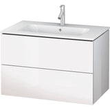 Duravit - L-Cube Two Drawer Wall-Mount Vanity Unit White - White High Gloss