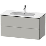 Duravit - L-Cube Two Drawer Wall-Mount Vanity Unit Concrete Gray - Concrete Gray Matte