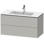 Duravit - L-Cube Two Drawer Wall-Mount Vanity Unit Concrete Gray - Concrete Gray Matte