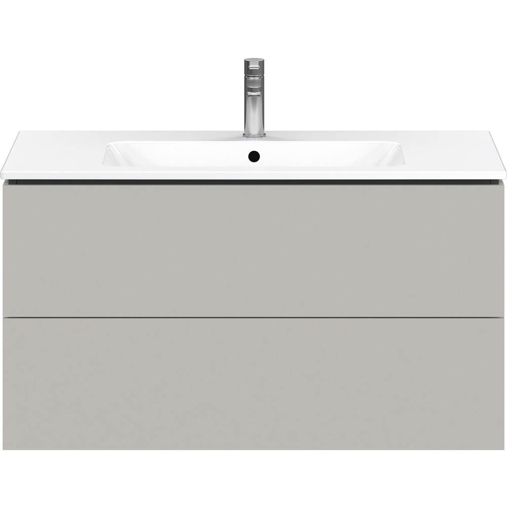 L-Cube Two Drawer Wall-Mount Vanity Unit Concrete Gray
