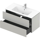 L-Cube Two Drawer Wall-Mount Vanity Unit Concrete Gray